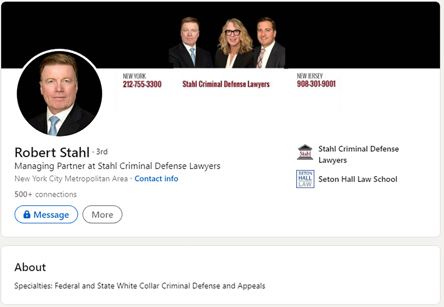 Lawyer Linkedin Profile