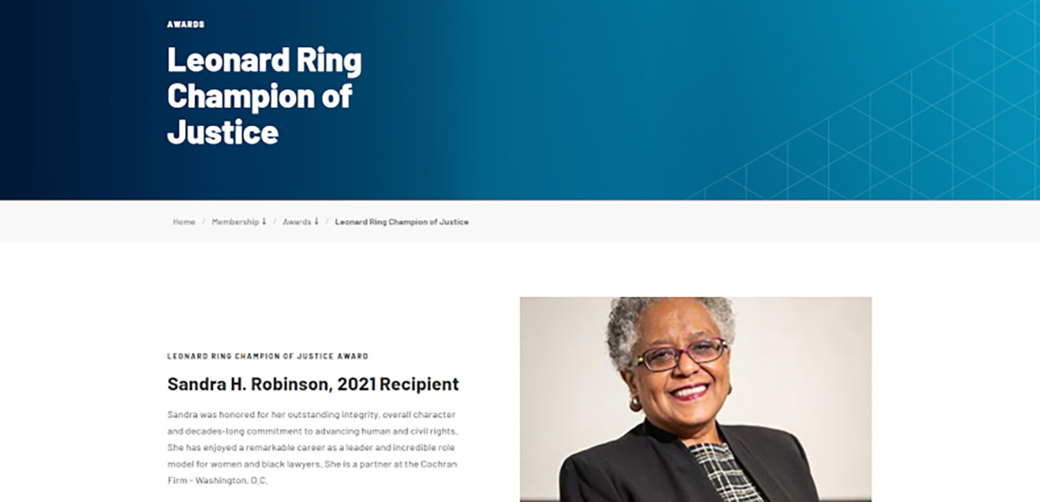 Leonard Ring Champion of Justice