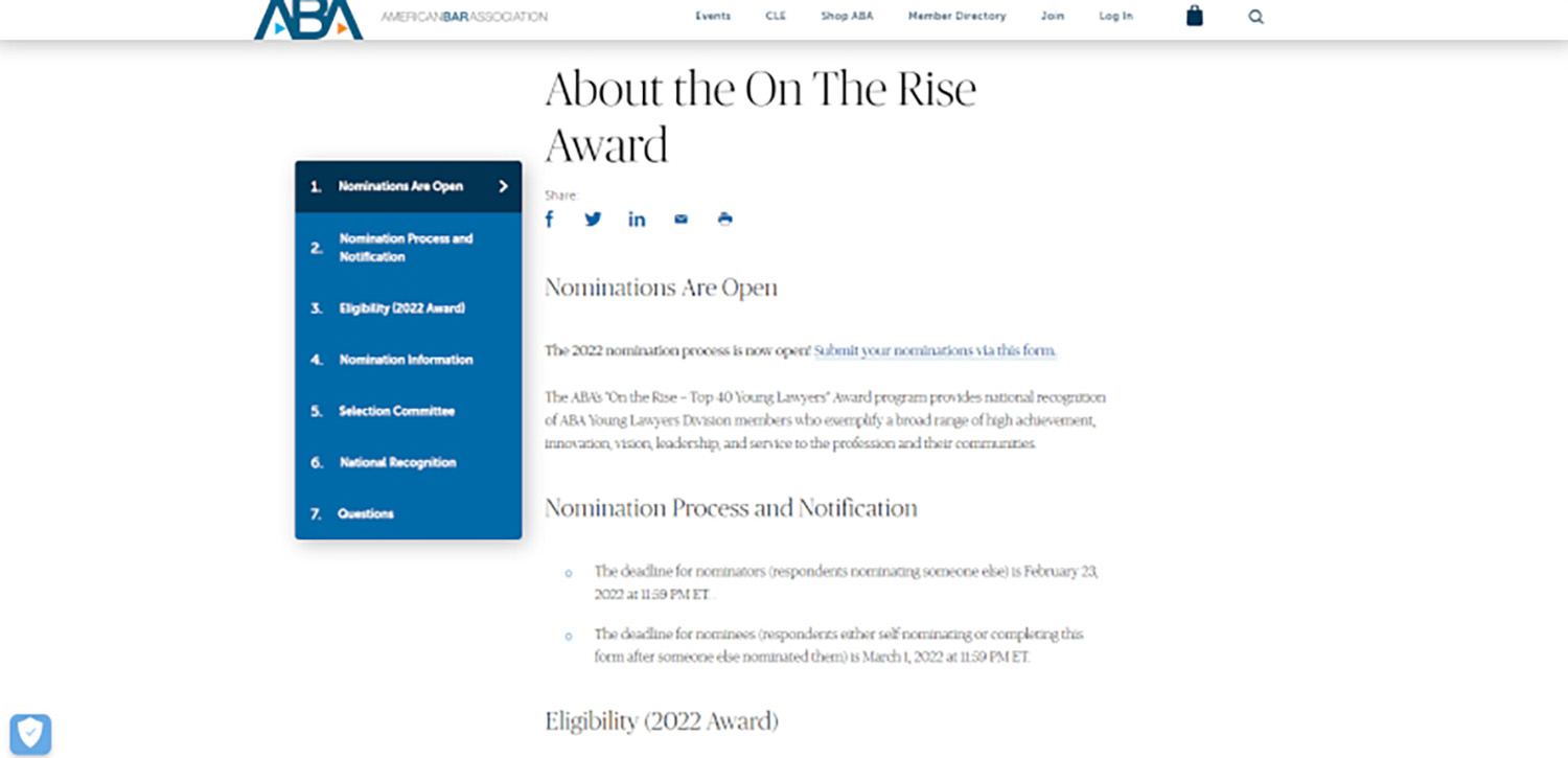 on the Rise Award