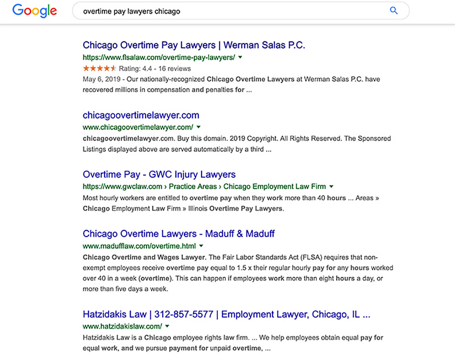 Overtime Pay Lawyers Example