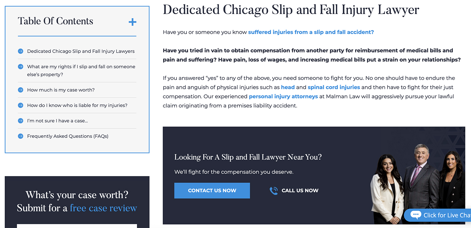 practice-area-power-pages-table-of-contents