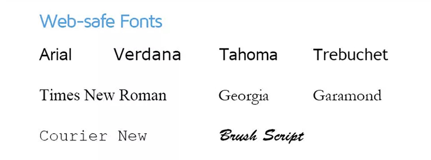 Web Safe Fonts